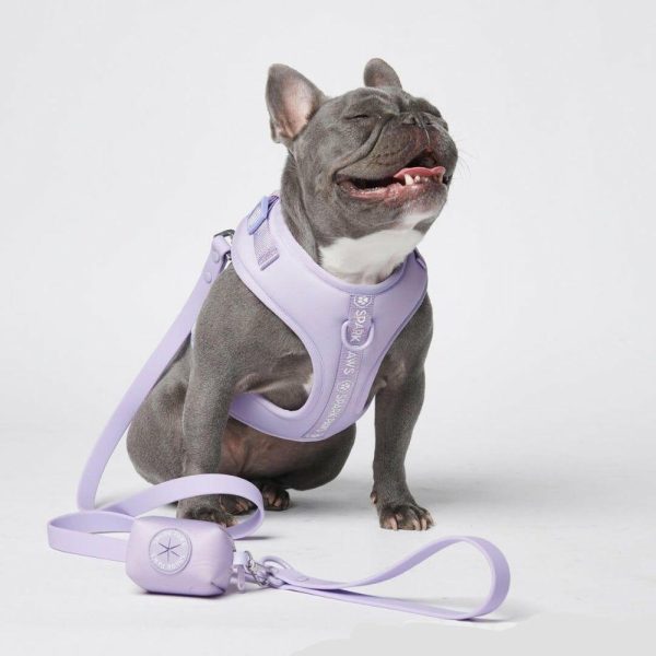 Ultra-Soft Activewear Harness Set – Lilac | Spark Paws Activewear Harness Activewear Harness Activewear Harness