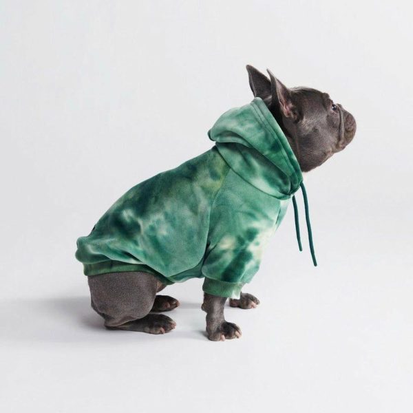 Velvet Dog Hoodie – Emerald Green | Spark Paws Dog and Owner Matching Sets Dog & Owner Matching Sets Dog & Owner Matching Sets