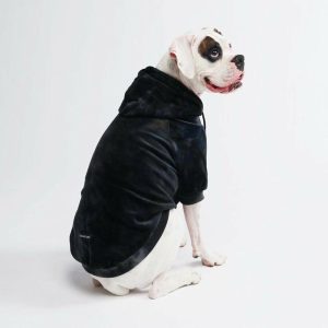 Velvet Dog Hoodie – Obsidian Black | Spark Paws Dog and Owner Matching Sets Dog & Owner Matching Sets Dog & Owner Matching Sets