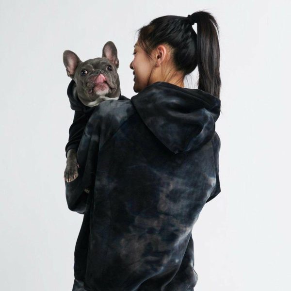 Velvet Dog Hoodie – Obsidian Black | Spark Paws Dog and Owner Matching Sets Dog & Owner Matching Sets Dog & Owner Matching Sets