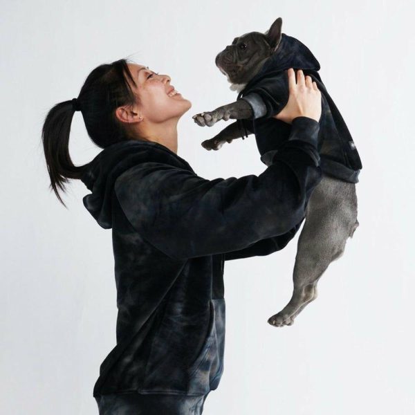 Velvet Human Hoodie – Obsidian Black | Spark Paws Dog and Owner Matching Sets Dog & Owner Matching Sets Dog & Owner Matching Sets