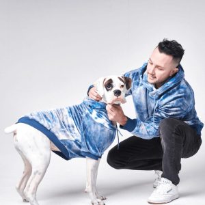 Velvet Human Hoodie – Sapphire Blue | Spark Paws Dog and Owner Matching Sets Dog & Owner Matching Sets Dog & Owner Matching Sets