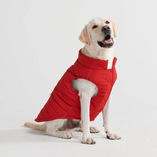 WarmShield Water-Resistant Jacket – Red (SIZE S) | Spark Paws Dog Jacket Coat Dog Jacket Coat Dog Jacket Coat