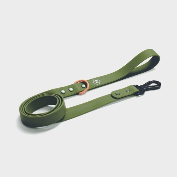 Waterproof PVC Dog Leash – Green | Spark Paws Activewear Harness Activewear Harness Activewear Harness