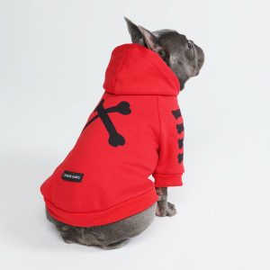 "WOOF" Dog Hoodie – Red | Spark Paws Dog Hoodies Dog Hoodies Dog Hoodies