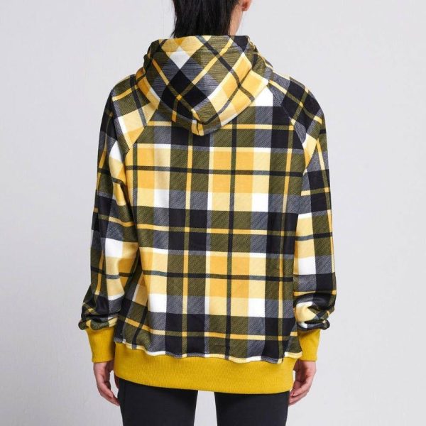 Yellow Plaid Human Hoodie | Spark Paws Dog and Owner Matching Sets Dog & Owner Matching Sets Dog & Owner Matching Sets